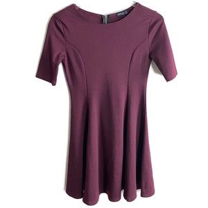 Popular Basics Burgundy A-Line Dress